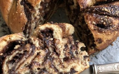 Brioche marbrée au chocolat végétal